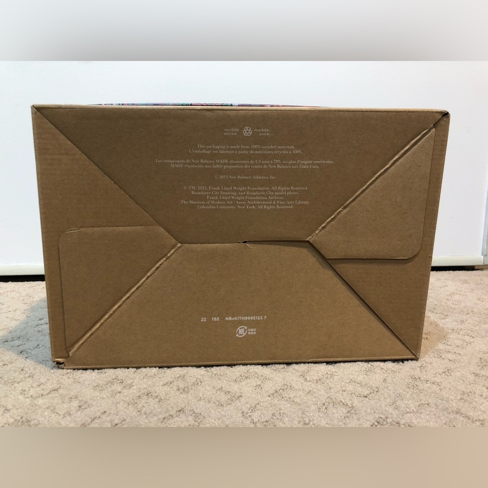 New Balance 998 Ronnie Fieg & Frank Lloyd Wright Aloe Wash “BOX ONLY” Size 9.5 - Picture 7 of 8